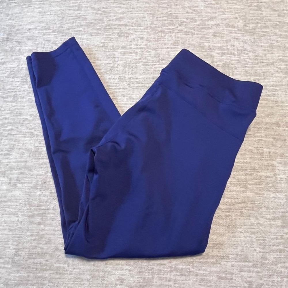 RAG‎ Women's 2X Blue High Rise Leggings Stretch Activewear Yoga Pants Pockets